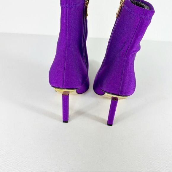 NEW Good American High Kickstand Neoprene Bootie Purple Size 10 - Picture 8 of 15